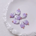 Detail van paarse acryl ijsjes kralen met kleurrijke hagelslag voor DIY sieraden - Per stuk verkocht (20x12mm) / Paars