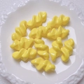 Glossy yellow acrylic spiral beads for DIY jewelry making and colorful phone charms - 27.5x14mm / Yellow
