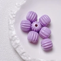 Lavender purple pumpkin-shaped acrylic beads for DIY jewelry and phone chain accessories - Size approx 14.5*15.5mm, aperture approx 3.5mm (Single Piece) / 10-Purple