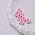 Pink acrylic flower beads for DIY jewelry with center hole and glossy finish - 12mm / Light Pink