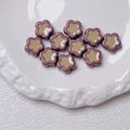 DIY flower acrylic beads in coffee and brown dual-tone finish for jewelry making - 12mm / Dark Coffee