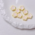 DIY flower beads in yellow and pink acrylic lacquer for handmade phone chain jewelry - 12mm / Light Yellow