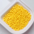 Gelbe 4mm matte Gummi-Perlen im Bulk für DIY Schmuckherstellung und Handyketten Zubehör - Größe 4 (5g/ca. 165 Stk.) / Leuchtendes Gelb (04)