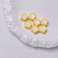 DIY colorful flower-shaped acrylic beads with yellow petals and white centers for jewelry - 12mm / Yellow