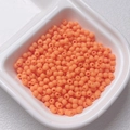 Macro view of 4mm matte orange beads in a white container for DIY jewelry making - Size 4 (5g/Approx 165pcs) / Orange (13)