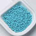 Macro view of 4mm sky blue seed beads with rubber matte finish for jewelry making - Size 4 (5g/Approx 165pcs) / Peacock Blue (14)