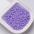 Close-up of 4mm matte purple rubber-coated beads in a tray for DIY jewelry making - Size 4 (5g/Approx 165pcs) / Light Purple (15)