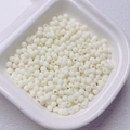 Macro view of 4mm cream rubberized beads for DIY jewelry making and phone charms - Size 4 (5g/Approx 165pcs) / Off-white (16)