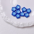 Acrylic flower bead for DIY jewelry in deep and light blue two-tone contrast - 12mm / Sapphire Blue