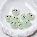 Perle d'orso in acrilico iridescente verde chiaro per gioielli fai-da-te e ciondoli - 19*16.5mm / Verde chiaro