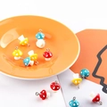 Colorful resin mushroom charms with silver rings for DIY jewelry earring making - Small Mushroom