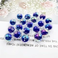 16mm UV-beschichtete Acrylperlen in Blau-Lila Farbverlauf für DIY Schmuckherstellung - 16mm / Saphirblau