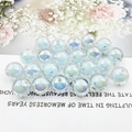 16 mm UV-beschichtete aurora schillernde runde Acrylperlen für DIY-Schmuck - 16mm / Hellblau