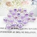 Perle rotonde in acrilico viola da 16mm con placcatura UV per creazione di gioielli - 16mm / Viola