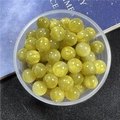 Lindgrüne Acrylperlen mit schillerndem Seidenglanz für die DIY Schmuckherstellung - Olivgrün / 8mm