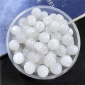 Durchscheinende weiße Acrylperlen 15mm mit Seidentextur für DIY-Schmuck und Bastelarbeiten - 02-Weiß / 8mm
