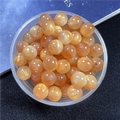 Orange 15mm acrylic beads with golden sand texture for DIY jewelry making and craft design - 08-Orange