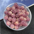 Pink and purple marble acrylic round beads in storage box for jewelry making - Violet Red
