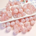 Rosa 16mm UV-beschichtete Polarperlen für DIY-Armbänder mit funkelndem Finish - Rosa