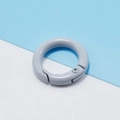 Matte light blue-grey 25mm zinc alloy spring O-ring for DIY jewelry and bag accessories - EU 27 / Gray