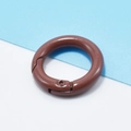 Coffee brown 25mm zinc alloy spring O-ring connector for DIY accessory making - EU 27 / Coffee