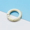 Beige 27mm round zinc alloy spring ring buckle for DIY keychain jewelry making - Beige