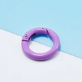 25mm purple round zinc alloy spring ring gate for DIY keychains and bag accessories - Light Purple