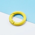 Bright yellow 25/27mm circular zinc alloy spring O-ring for DIY jewelry and keychains - Yellow