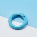 Light blue 25mm zinc alloy spring ring O-ring buckle for DIY craft accessories - Light Blue