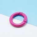 Zinc alloy 25/27mm spring gate ring in rose red finish for DIY jewelry making - Rose Red