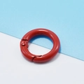 27mm bright red circular zinc alloy spring O-ring buckle for DIY craft accessories - Red