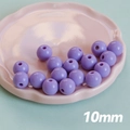 Perles en acrylique macaron violettes de 10mm pour bijoux DIY et bracelets - 6mm (100 Pièces/Paquet) / Mauve Clair