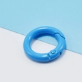 Sky blue circular spring O-ring buckle for DIY crafts and handbag accessories - Blue