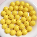 16mm gelbe Makronen Acryl-Rundperlen mit Bohrung für DIY-Schmuckherstellung und Ketten - 16mm (Pro Perle) / Gelb