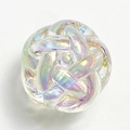 Regenboog AB transparante geweven bal kraal voor DIY-telefoonketting en sieraden - 18mm / Helder Wit