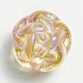 Irillerende geweven garenbalkraal met regenboogafwerking voor DIY-sieraden en telefoonketens - 16mm / Champagne