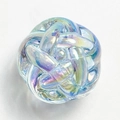Irillerende stervormige garenbalkraal met blauw-paarse parelmoerglans voor sieraden - 16mm / Transparant Blauw