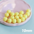 Perles en acrylique jaune pastel 10mm pour bijoux DIY et chaînes de téléphone - Light jaune