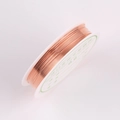 0.6mm rose gold copper wire spool for jewelry DIY making on a white plastic reel - 0.3mm / Copper