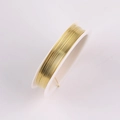 Golden metal jewelry wire spool for DIY handmade jewelry and craft accessories - 0.3mm / Gold