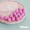 Perles en acrylique rose de 10mm pour bijoux DIY et chaînes de téléphone - Rose