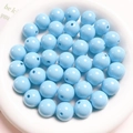 16mm hellblaue Macaron Acrylperlen mit polierter Oberfläche für DIY Schmuckherstellung - 16mm (Pro Perle) / See Blau