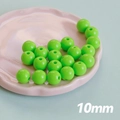 Perles acryliques vert vif 10mm pour bijoux DIY et chaînes de téléphone chic - Vert Fruit