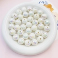 Perle rotonde perlate bianco stellato luminose per gioielli fai-da-te e catene per cellulari - 16mm / Bianco Luminoso