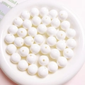 16 mm weiße Acrylperlen mit Makaron-Finish für DIY-Schmuck und Schlüsselanhänger - 16mm (Pro Perle) / Weiß