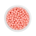 Perles rondes en acrylique rose macaron pour la création de bijoux et colliers - Bourgeon de Neige