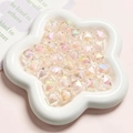 16mm irisierende UV-Acrylperlen in Rautenform in einer weißen Blumenschale für DIY-Schmuck - 16mm / Rosa