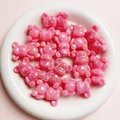 Perline a forma di orso 3D rosa perlato per gioielli fai-da-te e catene per telefoni - Rosa Rosso Placcato
