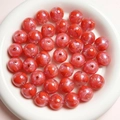 16mm red acrylic round bead with glitter and heart pattern for DIY jewelry making - 16mm / Red