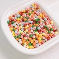 Colorful 4mm Czech glass seed beads in a white ceramic bowl for DIY jewelry making - (Sold by Pack/Approx 200 Pcs) Diameter 4mm Hole 1.2mm / 08
